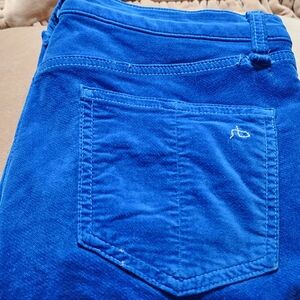 Rag And Bone Velvet Blue Crop Jeans Size 27 WomenVibrant Blue Women's Jeans